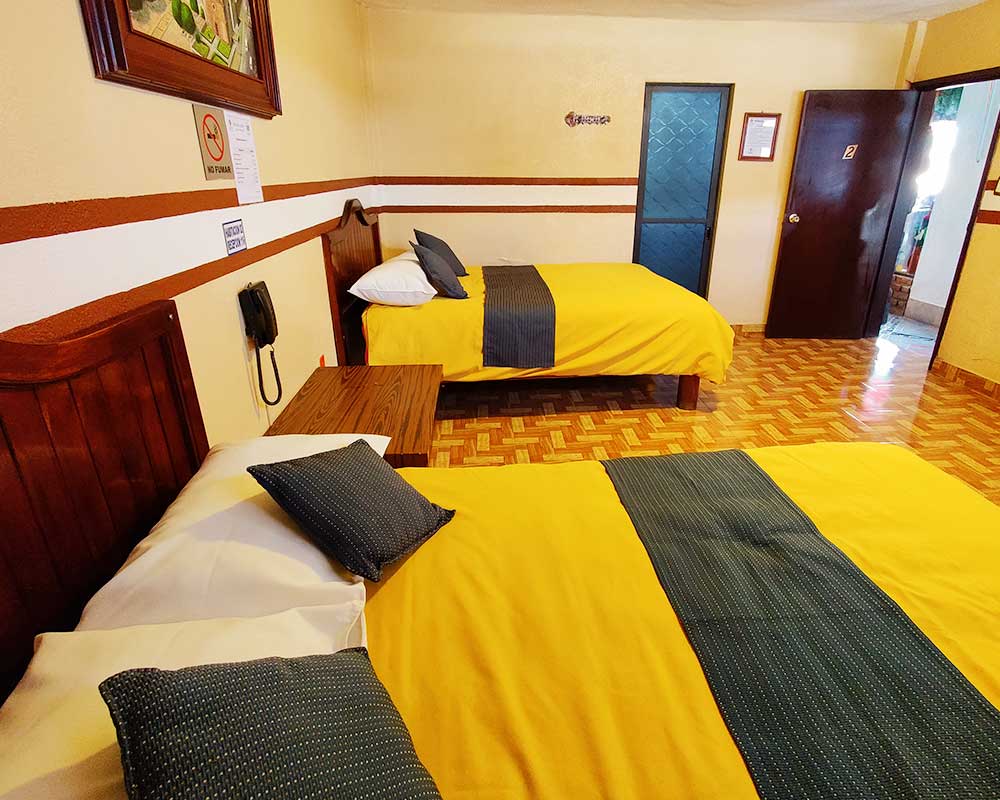 Habitacion cuadruple hotel pueblo magico